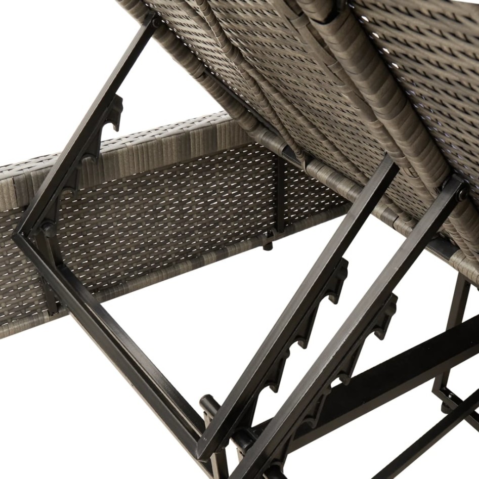 Tumbona doble con cojines ratán sintético