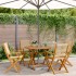 Set de comedor jardín 5 pzas polipropileno madera maciza