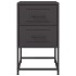 Mesitas de noche 2 uds acero negra 36x39x60,5