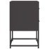 Mesitas de noche 2 uds acero negra 36x39x60,5