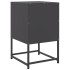 Mesitas de noche 2 uds acero negra 36x39x60,5