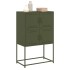 Aparador de acero verde oliva 68,5x38,5x107