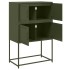 Aparador de acero verde oliva 68,5x38,5x107