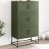 Aparador de acero verde oliva 68,5x38,5x123,5