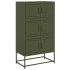 Aparador de acero verde oliva 68,5x38,5x123,5