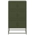 Aparador de acero verde oliva 68,5x38,5x123,5
