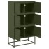 Aparador de acero verde oliva 68,5x38,5x123,5