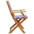 Sillas jardín plegables 6 uds madera maciza tela azul