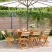 Sillas de jardín plegables 8 uds madera maciza acacia beige