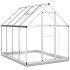 Invernadero con marco base aluminio plateado 224x169x202