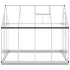 Invernadero con marco base aluminio plateado 224x169x202