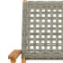 Set de comedor de jardín 5 piezas ratán PE madera maciza
