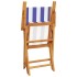 Set de comedor de jardín 5 pzas tela madera maciza azul