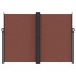 Toldo lateral retráctil marrón 180x600