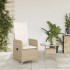 Silla de jardín reclinable con cojines ratán sintético