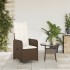 Sillón reclinable de jardín con cojines ratán sintético