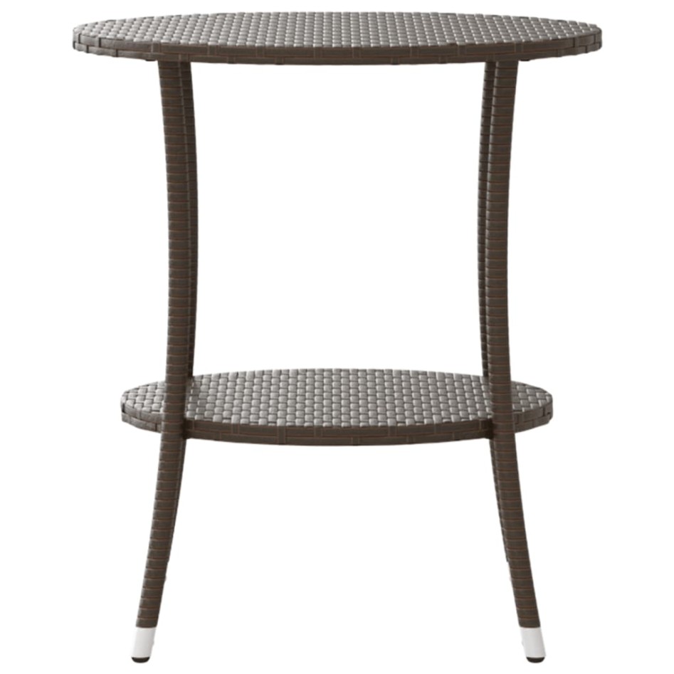 Sillas de jardín reclinables con mesa 2 uds ratán PE