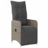 Sillón reclinable de jardín con cojines ratán sintético
