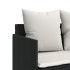 Set de muebles de jardín 5 pzas y cojines ratán sintético