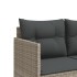 Set de sofás jardín y cojines 5 pzas ratán sintético gris