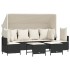 Set de muebles de jardín 5 pzas y cojines ratán sintético