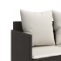 Set comedor de jardín 5 piezas y cojines ratán sintético