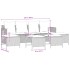Set comedor de jardín 5 piezas y cojines ratán sintético