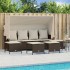 Set comedor de jardín 5 piezas y cojines ratán sintético
