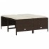 Set comedor de jardín 5 piezas y cojines ratán sintético