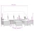 Set comedor de jardín 5 piezas y cojines ratán sintético