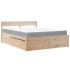 Cama con cajones y colchón madera maciza de pino 160x200