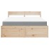 Cama con cajones y colchón madera maciza de pino 160x200