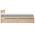 Cama con cajones y colchón madera maciza de pino 160x200