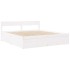 Cama con cajones y colchón madera maciza pino blanca 180x200
