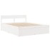 Cama con cajones y colchón madera maciza pino blanca 140x200