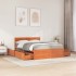 Cama con cajones y colchón madera maciza pino marrón 120x200