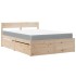 Cama con cajones y colchón madera maciza de pino 120x200