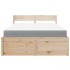 Cama con cajones y colchón madera maciza de pino 120x200