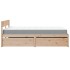 Cama con cajones y colchón madera maciza de pino 120x200