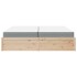 Cama con colchón madera maciza de pino 200x200