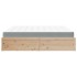 Cama con colchón madera maciza de pino 200x200