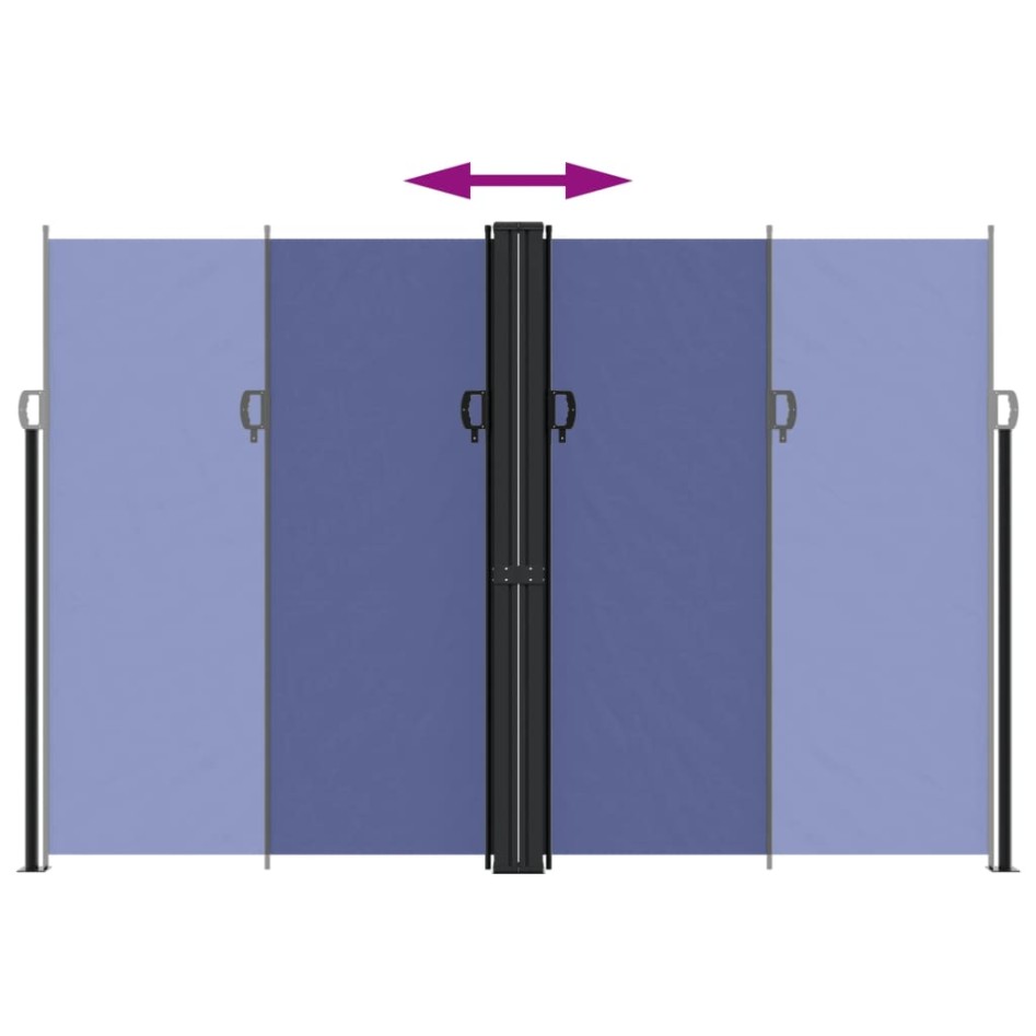 Toldo lateral retráctil azul 220x600