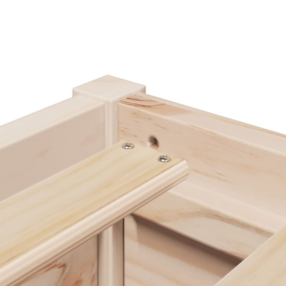 Cama con colchón madera maciza de pino 140x200