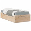 Cama con colchón madera maciza de pino 90x200 cm