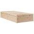 Cama con colchón madera maciza de pino 90x200