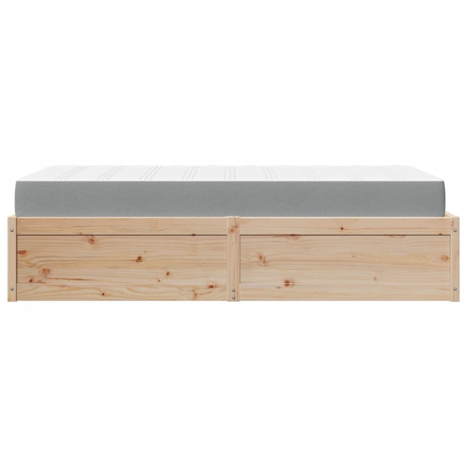 Cama con colchón madera maciza de pino 90x200