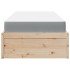 Cama con colchón madera maciza de pino 90x190