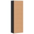 Aparador alto madera de ingeniería negro 60x35x180