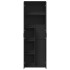 Aparador alto madera de ingeniería negro 60x35x180