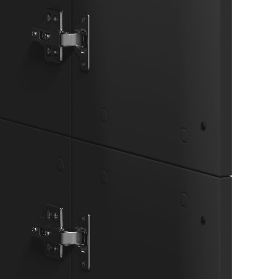 Aparador alto madera de ingeniería negro 60x35x180